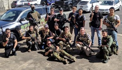 gel ball team in the spec ops brisbane car park